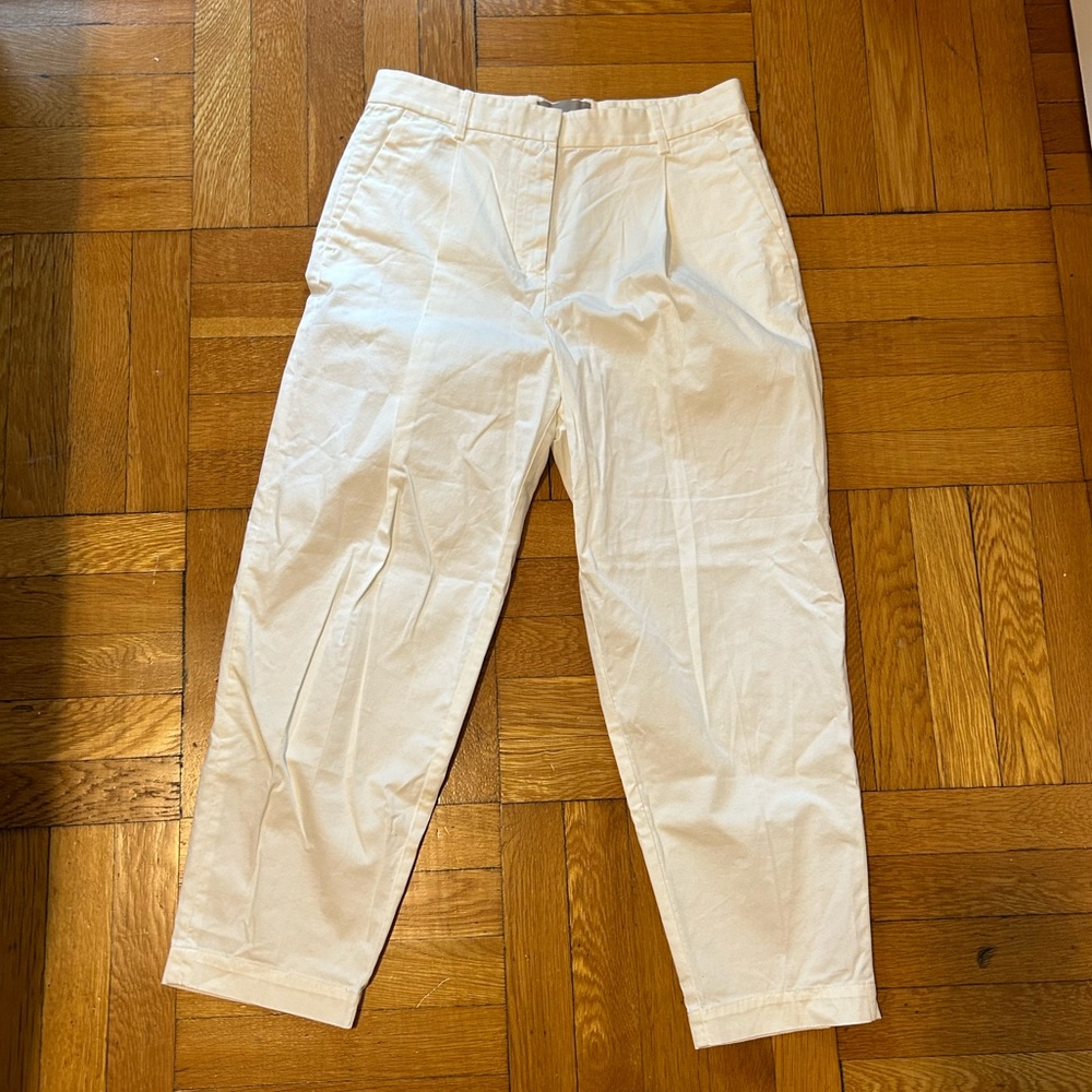 Everlane white tapered pants — size 4